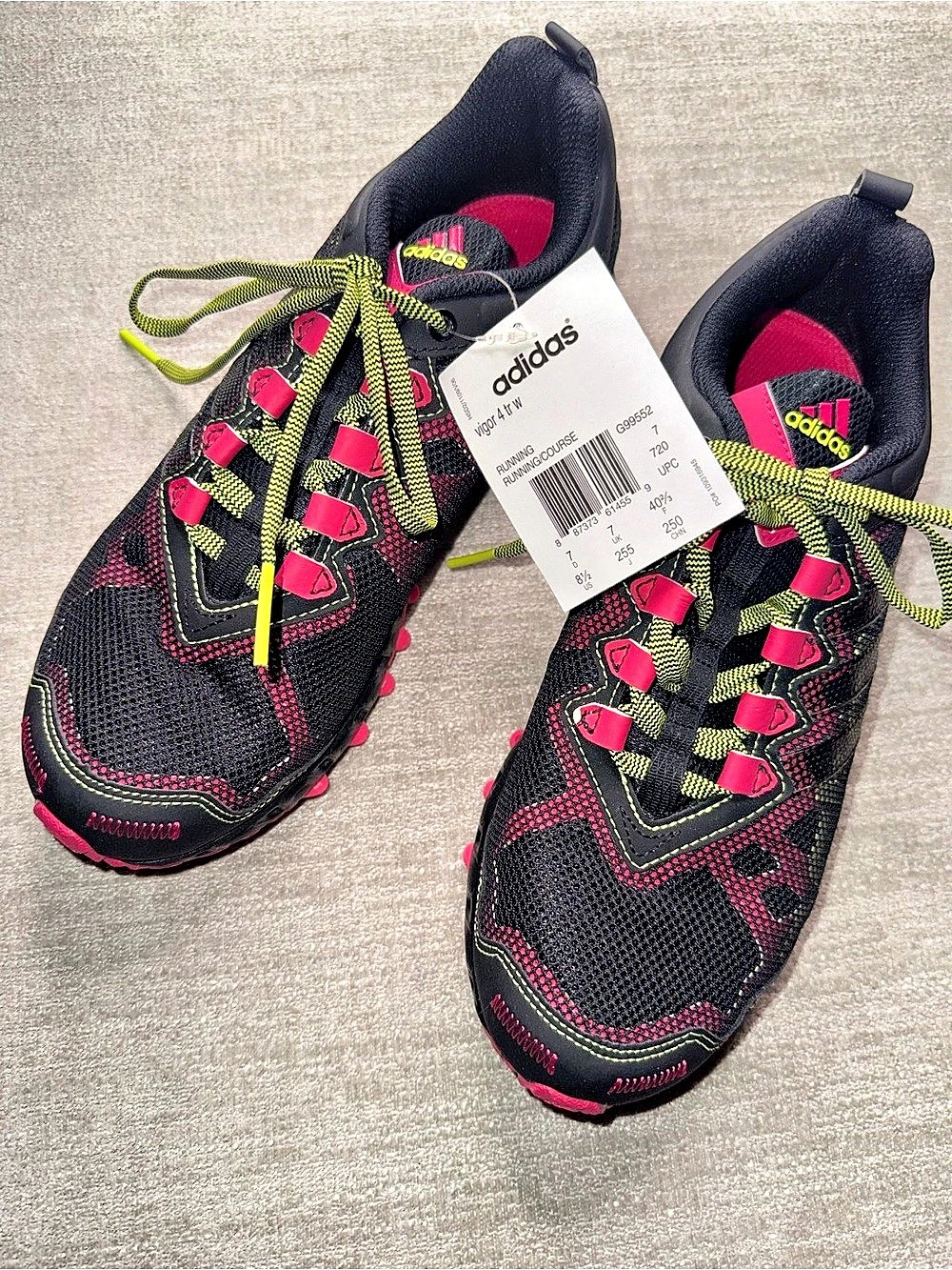Adidas Vigor 4 TR Women’s Trail Running Shoes Black Pink Lime NWT Size 8.5